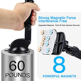 Magnetic Phone Car Mount, Universal Dashboard Windshield Car Phone Mount Holder with Upgraded 3.2" Suction Cup,8 Strong Magnets Compatible with