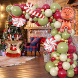 Christmas Balloon Garland Arch Kit 103pcs Green Red White Holiday Decor