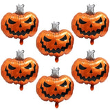 6Pcs Halloween Pumpkin & Ghost Foil Balloons - Boo Spooky Party Decorations for Kids