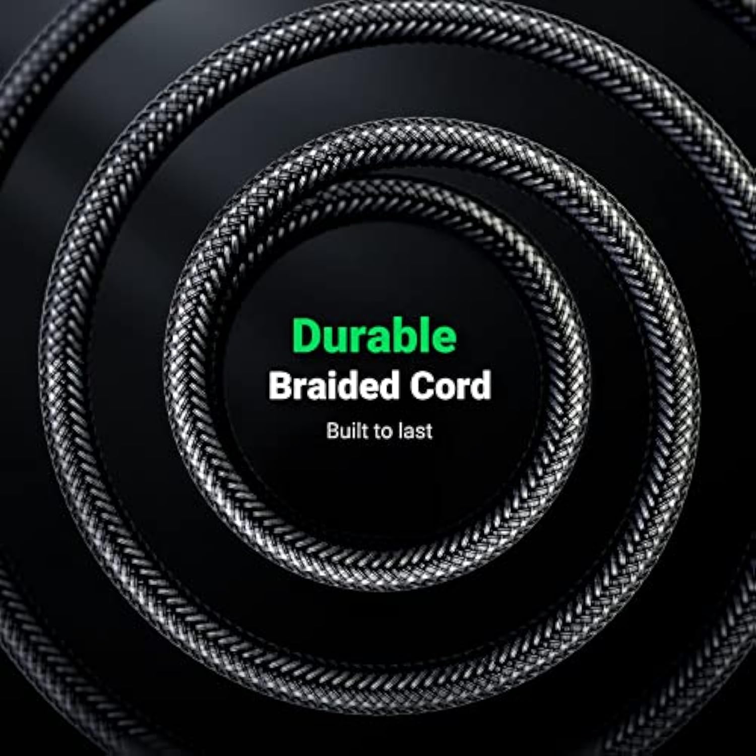 UGREEN 1/8 to 1/4 Stereo Cable 3.5mm TRS to 6.35mm Audio Cable Guitar to Aux Male Cord with Zinc Alloy Housing and Nylon Braid for Guitar, Laptop, Home Theater Devices, Speaker and Amplifiers 6.6FT