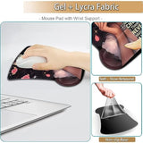 Keyboard Wrist Rest And Mouse Pad Wrist Support Set, Ergonomic Gel Mouse Pad Wrist Rest With Non-Slip Base For Home Office Desk Pad, African American Women Black Girl Black Gaming Mouse Mat