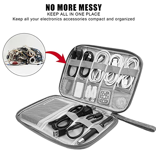 Electronic Organizer Travel Universal Cable Organizer Electronics Accessories Bag For Cable, Charger, Phone, Usb, Sd Card,1Pack