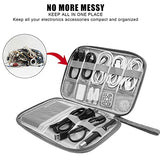 Electronic Organizer Travel Universal Cable Organizer Electronics Accessories Bag For Cable, Charger, Phone, Usb, Sd Card,1Pack
