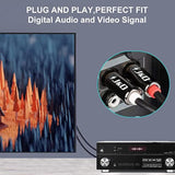 1/4 To Rca Cable, Gold Plated Copper Shell Heavy Duty 2X6.35Mm Ts To Dual Rca Stereo Audio Interconnect Cord For Av Receivers, Speakers, Home Audio Systems, Amplifiers, 3 Feet