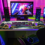 Xl Anime Mouse Pad, 35.4" X 15.7" Large Gaming Desk Keyboard Mat With Non-Slip Rubber Base, Full Desktop Mouse Pad Desk Protector Mat For Home Office, Mountains & Forests
