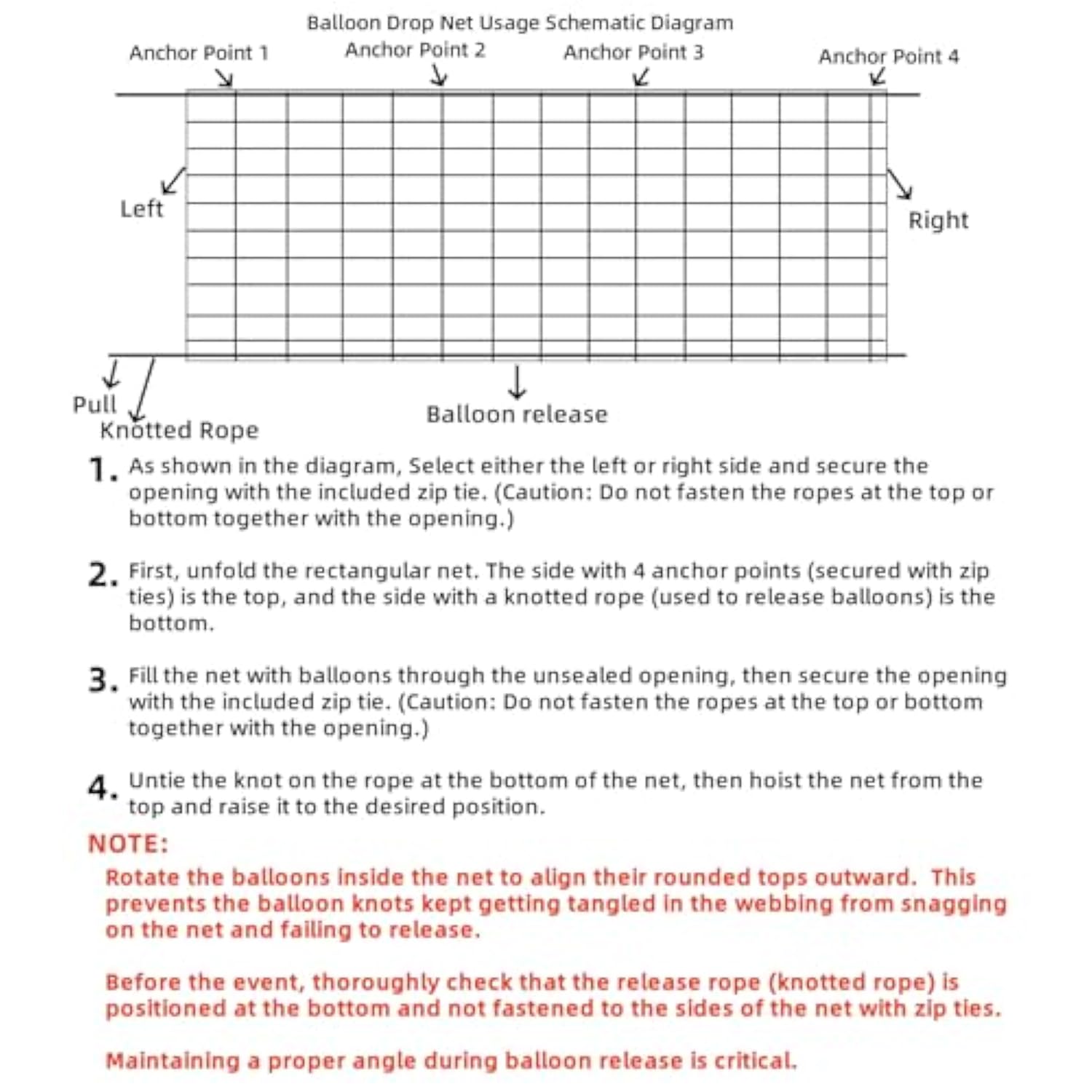 10.9 X 3 Ft Balloons Drop Net For Weddings Parties, Reusable Ceiling Release Net Holds 100 Balloons For Birthdays Graduations Corporate Events Baby Shower New Year'S Celebration Supplies Decoration