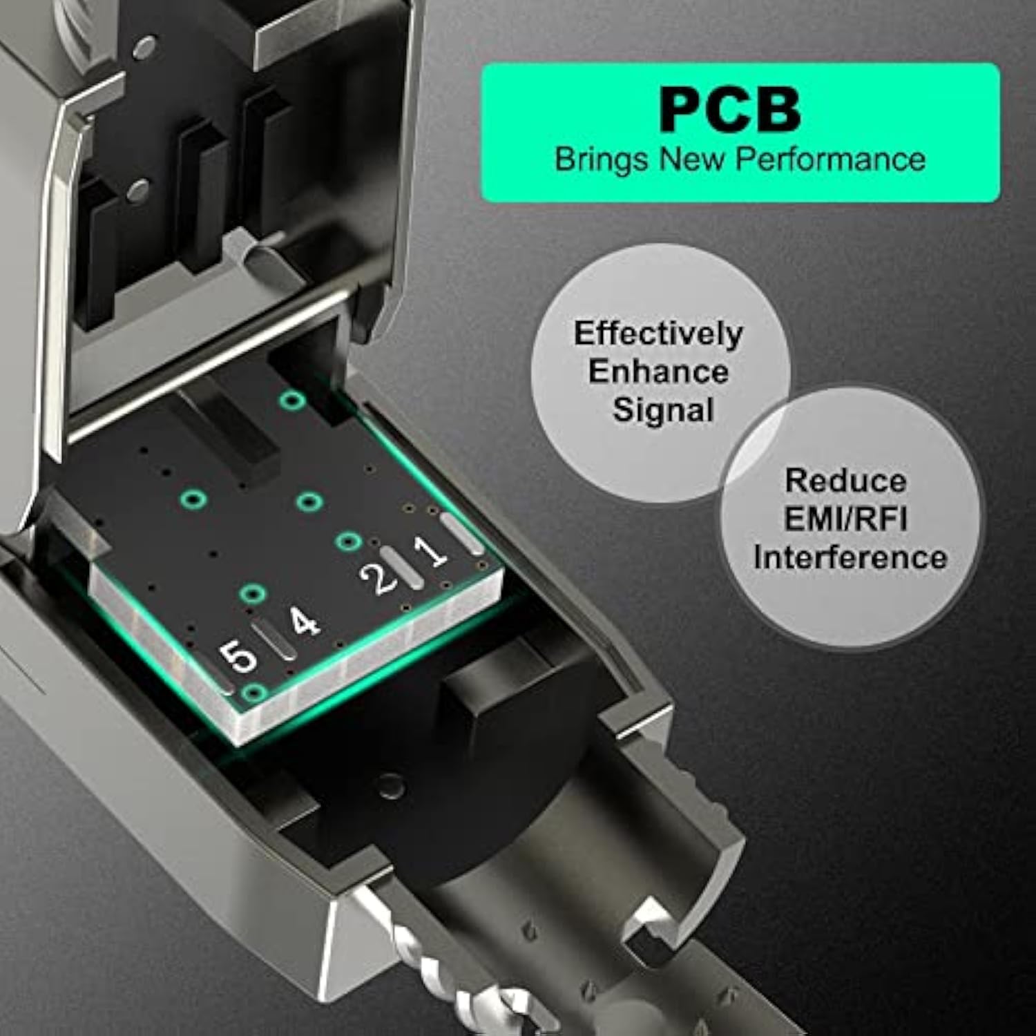 Rj45 Connectors Tool Free Cat 8, Shielded Rj45 Modular Plugs 40 Gbps 2000Mhz P