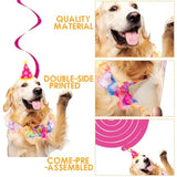 Golden Retriever Hanging Swirls Golden Retriever Birthday Party Decorations 20Pcs Dog Party Ceiling Streamers Retriever Party Supplies For Puppy Dog Party Hanging Decorations