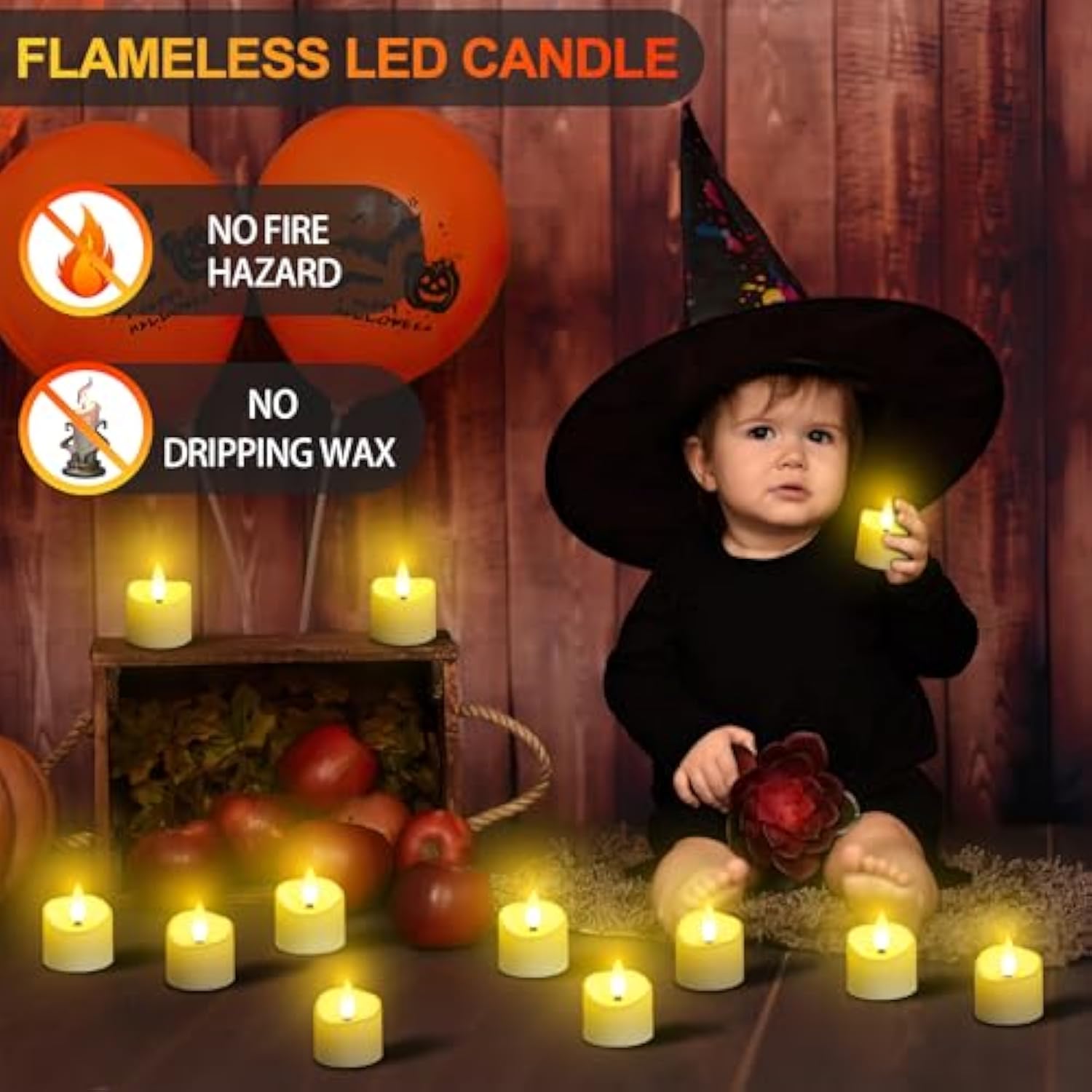 Rechargeable Tea Lights With Remote, Flameless Led Candle With 24H Cycle Timer, Battery Operated Tea Lights For Votive, Weddings, Parties, Halloween, Christmas, Home Decoration (6)