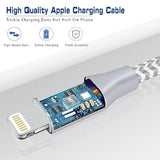 2-Pack 1Ft Apple MFi Nylon Braided Lightning Cable Fast Charging for iPhone and iPad