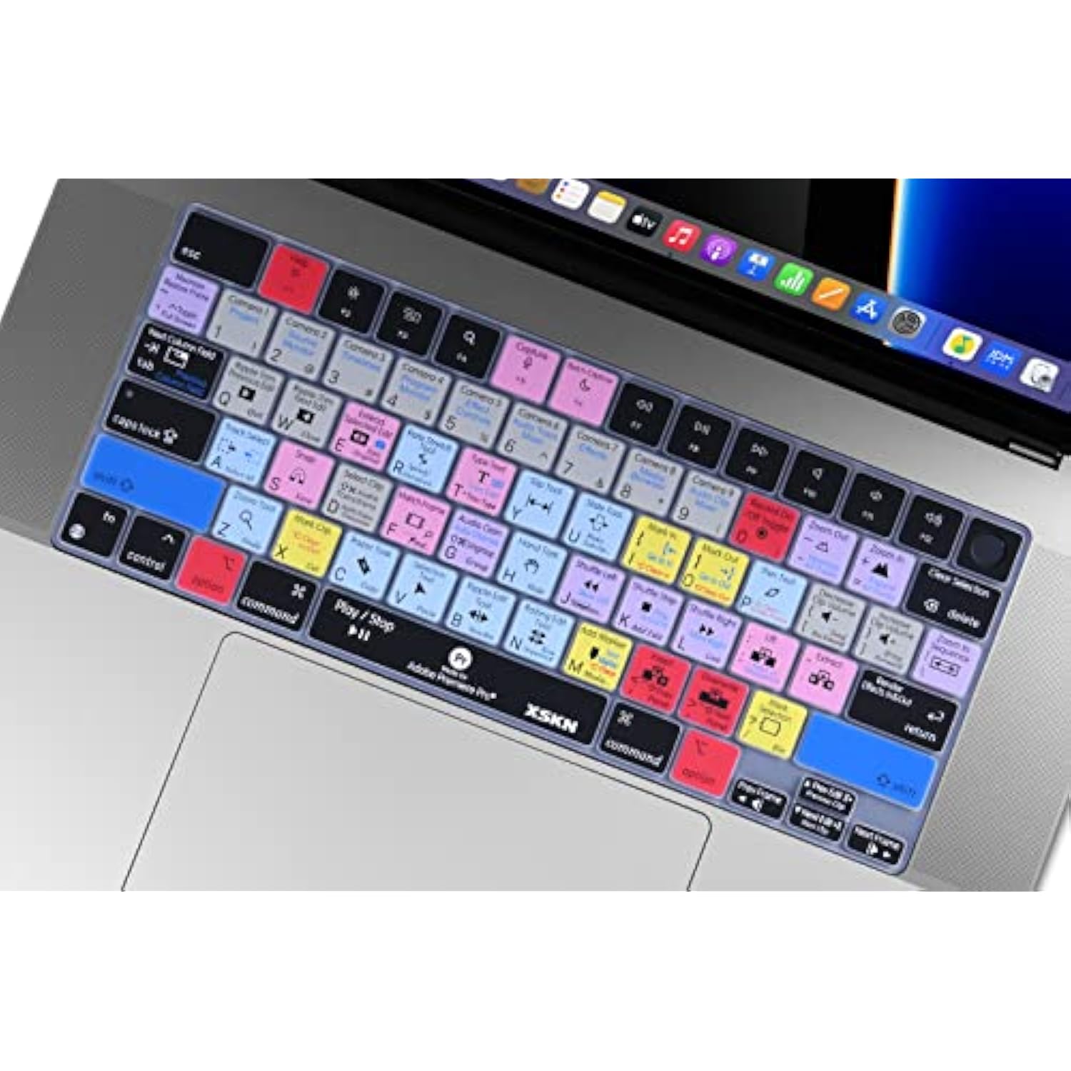 XSKN Premiere Pro Shortcut US Layout Silicone Keyboard Cover Skin for 2021 Rel