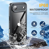 For Iphone 17 Air Case, Ip68 Waterproof Shockproof Case, [Built-In Screen Protector] - 12 Ft Military Dropproof - Full Body Heavy Duty Rugged Phone Cover 6.5 Inches - Black/Clear