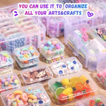 Bead Organizers And Storage, 56 Pcs Small Plastic Containers With Lids And 3-Tier Stackable Storage Box, Mini Clear Organizers For Jewelry Toys Craft Storage (4 Sizes)