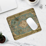 Square Aesthetic Boho Vintage Mouse Pad,Office Home Personalized Mouse Mat Design,Waterproof Funny Antique Ethnic Mouse Pad,Non-Slip Rubber Base Computer Mouse Pads For Wireless Mouse