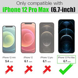 Wallet Case For Iphone 12 Pro Max Lanyard Case With Pu Leather Kickstand Detachable Neck Strap Cover For Iphone 12 Pro Max 6.7" For Men Women Black