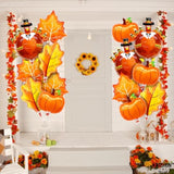 Thanksgiving Balloons Set 24Pcs Pumpkin Turkey Maple Leaf Foil Balloons for Fall Decor Indoor