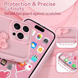 Cute Cases For Iphone 11 Pro Max, Pink 3D Bowknot Design Soft Shockproof Protective Phone Cover For Girls Women
