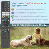 for Sony TV Remote Replacement, for Sony TVs and Bravia TVs with Voice Command. for All 2019-2023 Sony XR/XBR/KD Series 4K LED OLED Google/Android Smart TVs. 1-Year Full .