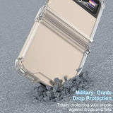 Designed For Galaxy Z Flip 4 Case With Hinge Protection For Samsung Flip 4 Full Cover Shockproof Slim Phone Protection Case Clear For Z Flip 4 5G(2023)-Clear