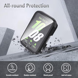 [2 Pack For Samsung Galaxy Fit 3 Watch Case With Tempered Glass Screen Protector,[Anti-Drop] [Anti-Scratch] Slim Thin Hard Pc Frame Face Cover,Shockproof & Non-Slip Watch Cover