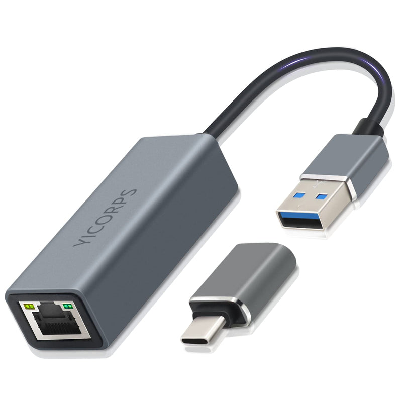 Usb To Ethernet Adapter, Usb 3.0 Type C Thunderbolt 3 To Rj45 Gigabit Ethernet