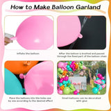 138pcs Flamingo Luau Balloon Garland Kit, Tropical Pink Green Gold Party Decor