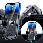 Phone Holder Car Mount For Iphone [Powerful Suction] Phone Mount For Car Dashboard Windshield Air Vent Universal Accessories [Thick Cases Friendly] Automobile Phone Holder Fit Iphone Smartphone