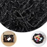 Shredded Paper For Gift Baskets, 1/2Lb (8 Oz) Black Crinkle Paper Filler, Crinkle Cut Paper Shred For Birthdays, Weddings,Boxes Bags, Christmas, Basket Filler,Anniversaries,Gift Wrapping