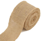 3" Wide Burlap Fabric Craft Ribbon 10 Yards, 01 Tan
