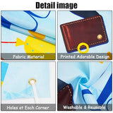 Happy Fathers Day Banner Decorations - Father Day Party Supplies Backdrop, Large Fabric Poster Father's Day Yard Decorations for Indoor Outdoor Garden (Playful Collage)