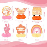 19 Pcs Groovy Party Decorations Include Boho Happy Birthday Banner Hippie Hanging Swirls Retro Boho Honeycomb Centerpieces For Two Groovy Birthday Party Supplies
