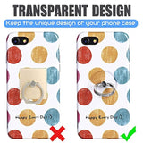 Transparent Phone Ring Holder Grip Clear Cell Phone Ring Stand Holder Finger Grip Kickstand 360° Rotation, Compatible With Most Of Phones, Tablets And Case (2 Silver Diamond)