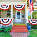 1.5X3Ft 4Th Of July Decorations Outdoor Patriotic American Pleated Fan Flag Stars And Stripes Banner Fourth Of July Veterans Labor Memorial Day Red White And Blue Decor 4Pack