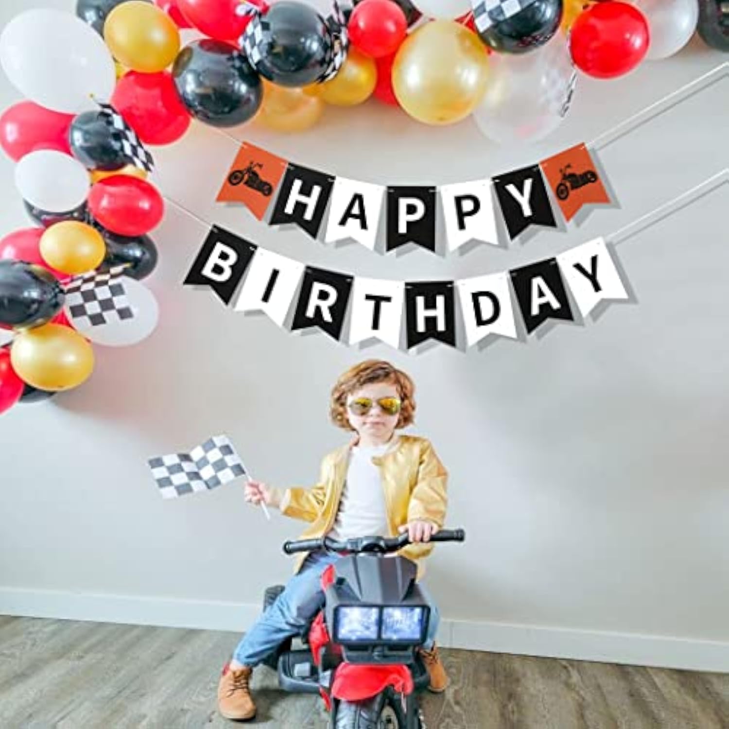 Motorcycle Birthday Banner Harley Inspired Party Decoration