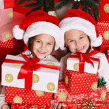 Snowflakes Christmas Stickers, Holiday Envelope Stickers Family Classroom New Year Decor Presents 500Pcs Per Roll With 4 Different Designs