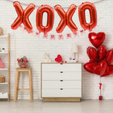 Xoxo Balloons Valentine Balloons Galentines Balloons Valentines Day Mylar Balloons Valentines Day Party Supplies Valentines Photo Props For Valentine'S Day Party Decorations