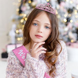Birthday Crowns For Women - Its My Birthday Sash And Crown Set For Adult Women - Party Decorations And Gifts (Pink)