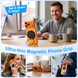 Magnetic Phone Ring Holder for MagSafe, Phone Grip, Compatible with iPhone 17 Pro Max 16 15 14 and Android, Phone Finger Ring Grip Stand for Men