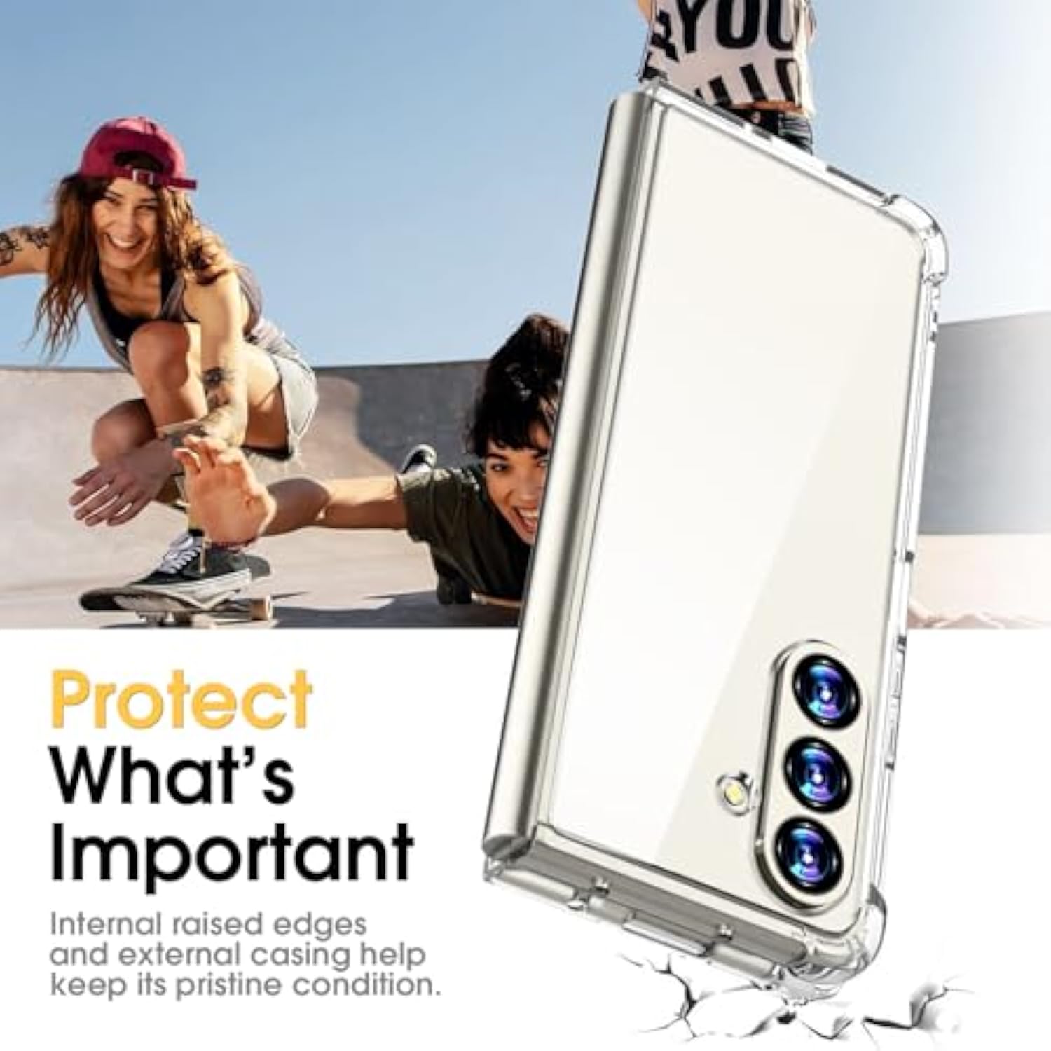 Z Fold 7 Clear Case For Samsung Galaxy Z Fold7 5G Case Slim Silicone Cases, Transparent, Hinge, Protect Corners Scratch-Resistant Shockproof Protective Cover, Fit Perfectly For Samsung Z Fold 7 5G