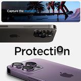 Spigen Camera Lens Screen Protector [GlasTR EZ Fit Optik Pro] Designed for iPhone 14 Pro Max/iPhone 14 Pro [Case Friendly] - Deep Purple [2 Pack]