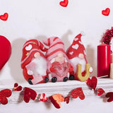 Valentines Gnomes Statue, I Love U Red Resin Gnome Valentine Decor, Valentine Gift Tabletop Ornament, Swedish Tomte Handmade Bride And Groom Gifts For Him Home Table Decoration