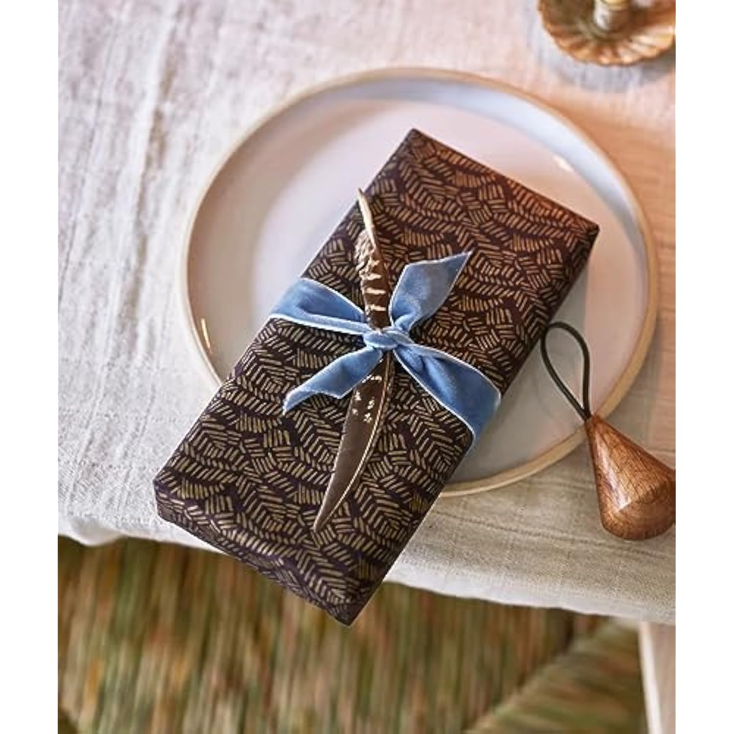 Blue Velvet Ribbon 1'' 25 Yards For Christmas Tree, Gift Wrapping, Flower Bouquet, Wreath Decorations, Bow Making