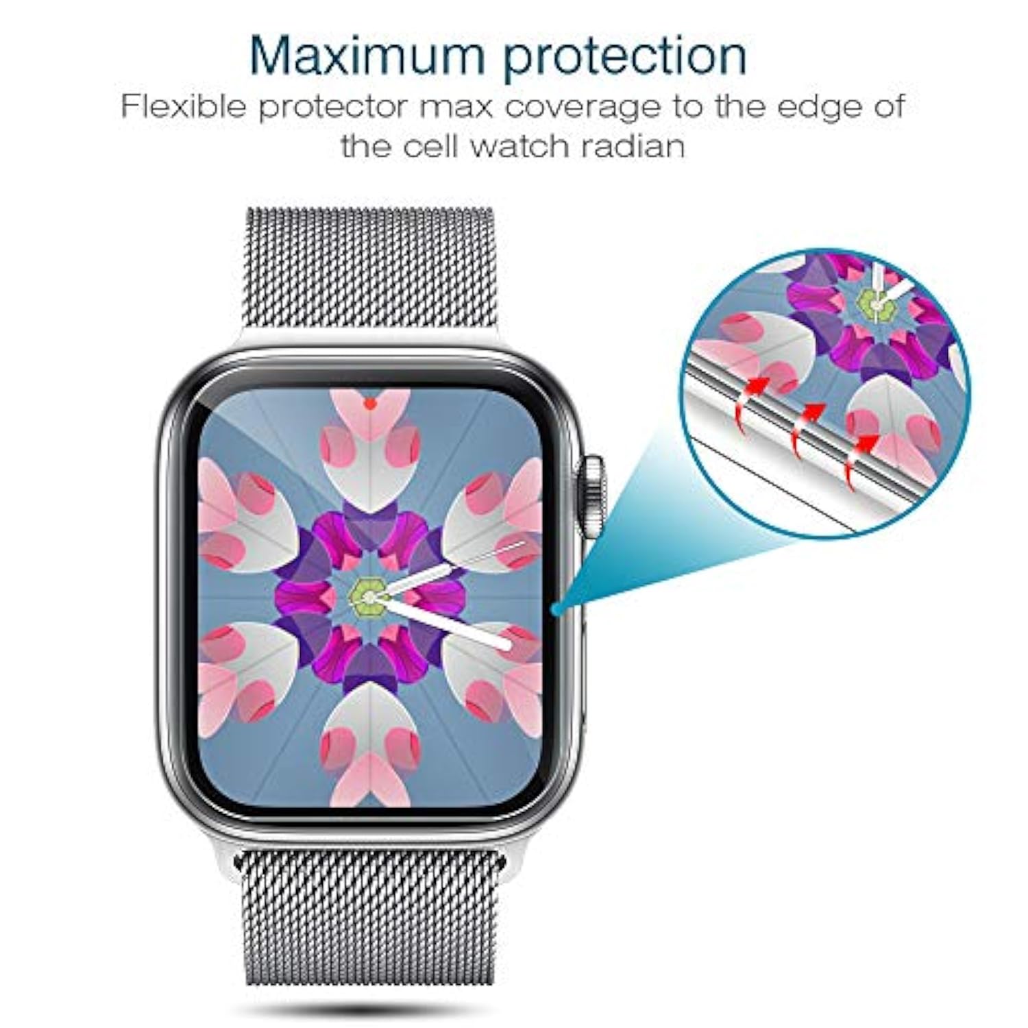 6-Pack Apple Watch 38/40mm TPU Screen Protector Bubble-Free Scratch-Resistant