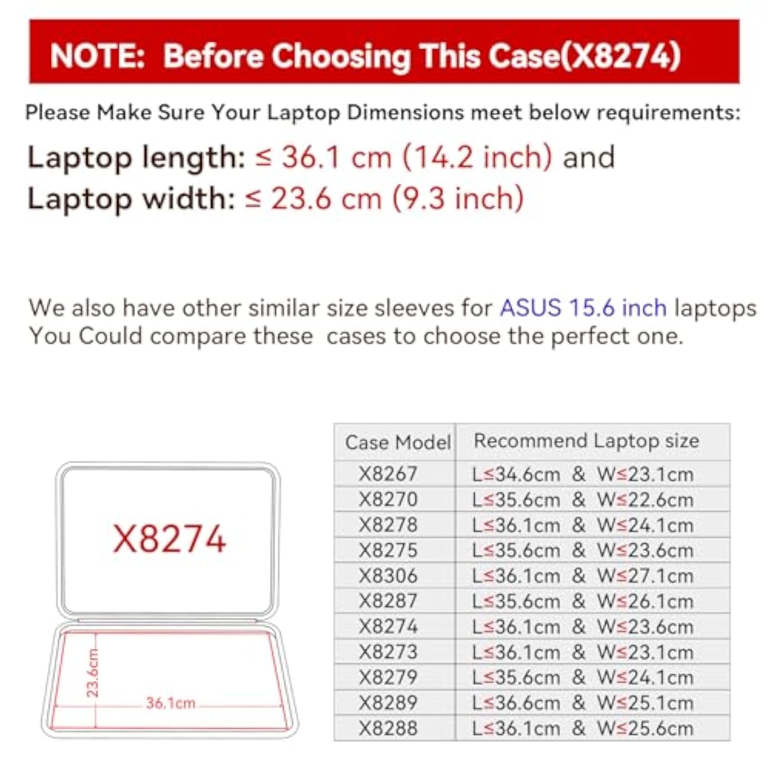 Smatree Hard EVA Protective Sleeve Case Compatible for 15.6 inch ASUS Vivobook 15X OLED, for ASUS Vivobook Pro 15 OLED K3500/M3500, for ASUS Vivobook 15/S 15 Seires Laptop Sleeve (X8274)