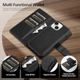 Compatible With Magsafe Magnetic 2 In 1 Detachable Iphone 13 Wallet Case With Card Holder Credit Slots Men Women,Pu Leather Rfid Blocking Flip Kickstand For Apple 13 6.1",Black