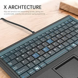 Industrial Wired Machine Keyboard With Touchpad 10In Mini Portable Keyboard 84 Keys Portable Compact - Ps/2 Interface