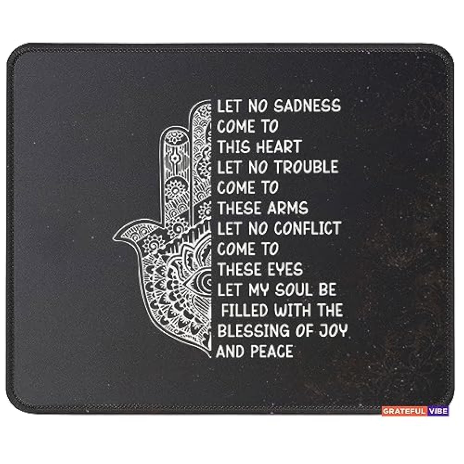 Hamsa Flowers Mouse Pad For Women - Brithday Gift For Zen, Yoga And Buddhist Symbols Mousepad - Hamsa Hand Meditation Gifts Mousemat 9.5 Inch