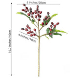 4 Pcs Fake Berries,Artificial Berry Stems,Artificial Blueberries,Fall Picks Fall Decorations For Home Decor Wedding Bouquet Christmas Table Centerpieces Floral Arrangement (White Purple)