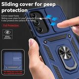 For Galaxy A15 5G Phone Case,Samsung Galaxy A15 5G Case,With Screen Protectors And Camera Cover,[Military Grade] 16Ft.Drop Tested Cover With Magnetic Kickstand Protective Case For Samsung A15 5G, Blue