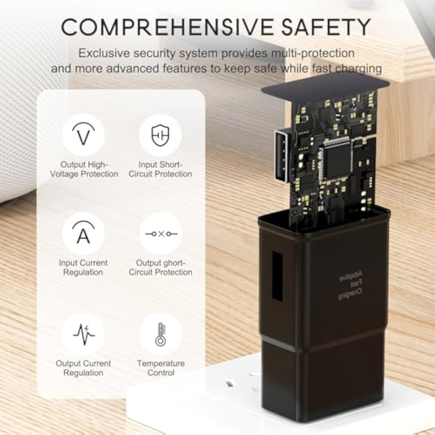 Samsung Adaptive Fast Charging Adapter Quick Charge Charging Block Wall Charger Plug Compatible With Galaxy S25/S25+/S24/S24+/S23/S23+/S22/S22+/S21/S20/S10/S10+/S10E/S9/S9+/S8/Active/Note